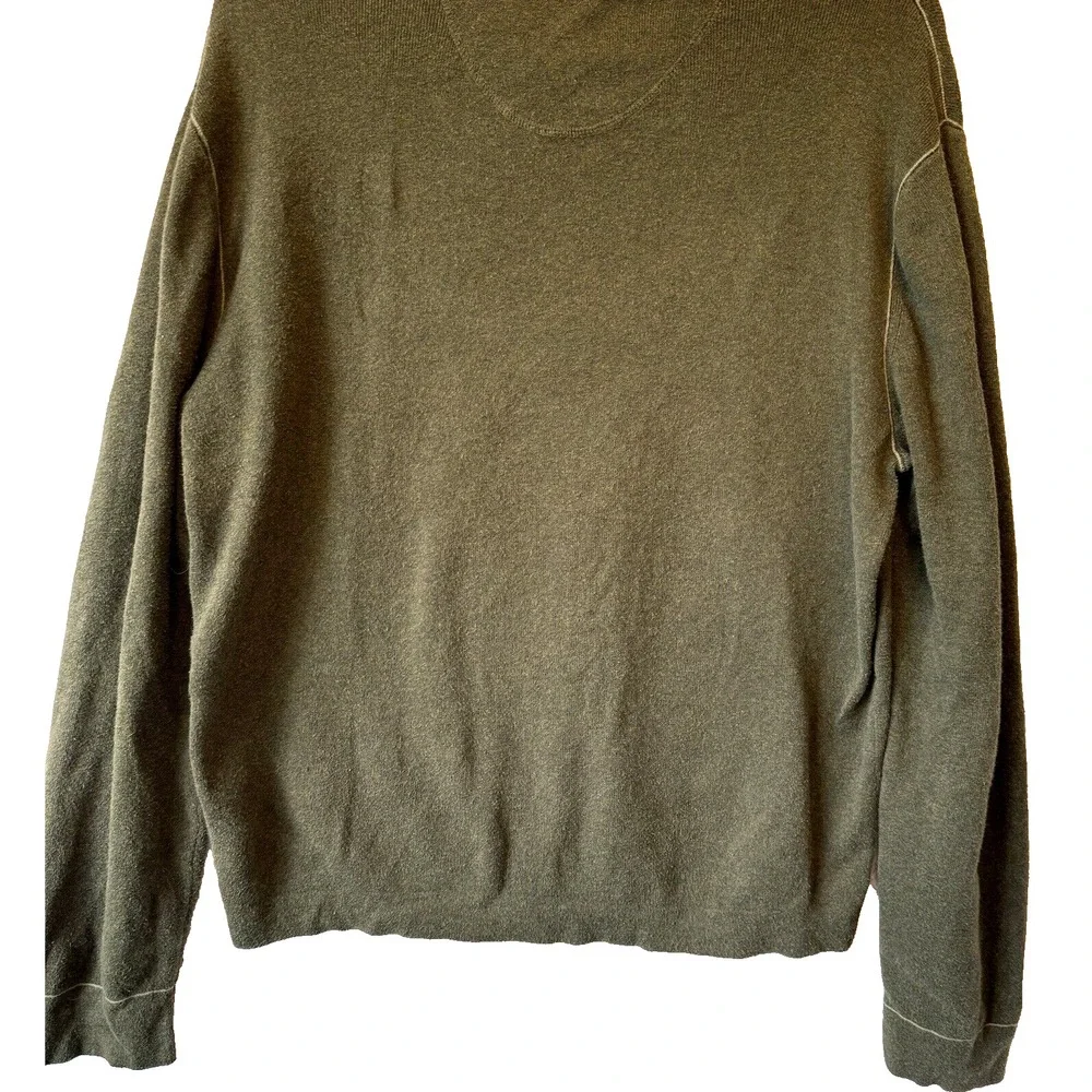 Banana‎ Republic Cotton Crewneck Sweater Mens Large Olive Green Gorpcore Preppy